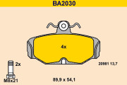 BA2030 Sada brzdových platničiek kotúčovej brzdy BARUM