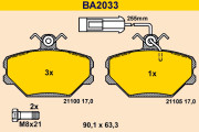 BA2033 Sada brzdových platničiek kotúčovej brzdy BARUM