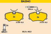 BA2043 Sada brzdových platničiek kotúčovej brzdy BARUM