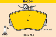 BA2044 Sada brzdových platničiek kotúčovej brzdy BARUM