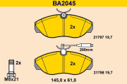 BA2045 Sada brzdových platničiek kotúčovej brzdy BARUM