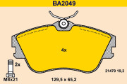 BA2049 Sada brzdových destiček, kotoučová brzda BARUM