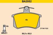 BA2052 Sada brzdových platničiek kotúčovej brzdy BARUM