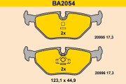 BA2054 Sada brzdových platničiek kotúčovej brzdy BARUM