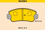 BA2064 Sada brzdových platničiek kotúčovej brzdy BARUM