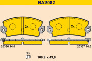 BA2082 Sada brzdových platničiek kotúčovej brzdy BARUM