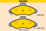 BA2084 Sada brzdových platničiek kotúčovej brzdy BARUM