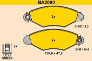 BA2090 Sada brzdových platničiek kotúčovej brzdy BARUM