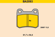 BA2093 Sada brzdových platničiek kotúčovej brzdy BARUM