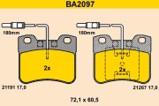 BA2097 Sada brzdových platničiek kotúčovej brzdy BARUM