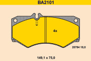 BA2101 Sada brzdových platničiek kotúčovej brzdy BARUM