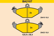 BA2107 Sada brzdových platničiek kotúčovej brzdy BARUM