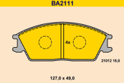 BA2111 Sada brzdových platničiek kotúčovej brzdy BARUM