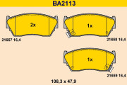 BA2113 Sada brzdových platničiek kotúčovej brzdy BARUM