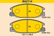 BA2114 Sada brzdových platničiek kotúčovej brzdy BARUM