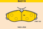 BA2119 Sada brzdových platničiek kotúčovej brzdy BARUM