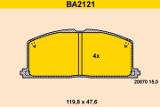 BA2121 Sada brzdových platničiek kotúčovej brzdy BARUM