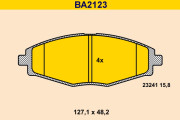 BA2123 Sada brzdových platničiek kotúčovej brzdy BARUM