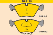 BA2125 Sada brzdových platničiek kotúčovej brzdy BARUM