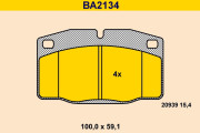 BA2134 Sada brzdových platničiek kotúčovej brzdy BARUM