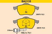 BA2135 Sada brzdových platničiek kotúčovej brzdy BARUM