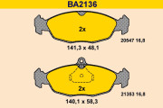 BA2136 Sada brzdových platničiek kotúčovej brzdy BARUM