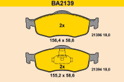 BA2139 Sada brzdových platničiek kotúčovej brzdy BARUM