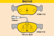 BA2142 Sada brzdových platničiek kotúčovej brzdy BARUM