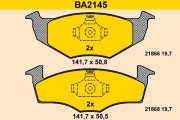 BA2145 Sada brzdových destiček, kotoučová brzda BARUM