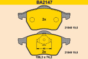 BA2147 Sada brzdových platničiek kotúčovej brzdy BARUM