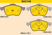 BA2148 Sada brzdových platničiek kotúčovej brzdy BARUM