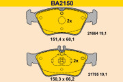 BA2150 Sada brzdových platničiek kotúčovej brzdy BARUM