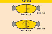 BA2151 Sada brzdových platničiek kotúčovej brzdy BARUM