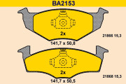 BA2153 Sada brzdových destiček, kotoučová brzda BARUM