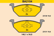 BA2154 Sada brzdových platničiek kotúčovej brzdy BARUM