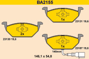 BA2155 Sada brzdových platničiek kotúčovej brzdy BARUM