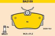 BA2159 Sada brzdových platničiek kotúčovej brzdy BARUM