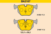 BA2167 Sada brzdových platničiek kotúčovej brzdy BARUM