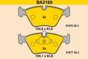 BA2169 Sada brzdových platničiek kotúčovej brzdy BARUM