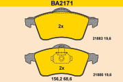 BA2171 Sada brzdových destiček, kotoučová brzda BARUM