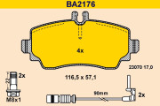 BA2176 Sada brzdových platničiek kotúčovej brzdy BARUM
