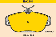 BA2181 Sada brzdových platničiek kotúčovej brzdy BARUM