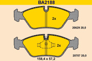 BA2188 Sada brzdových platničiek kotúčovej brzdy BARUM