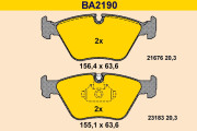 BA2190 Sada brzdových platničiek kotúčovej brzdy BARUM