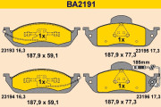 BA2191 Sada brzdových platničiek kotúčovej brzdy BARUM