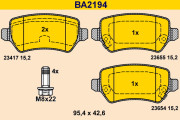 BA2194 Sada brzdových platničiek kotúčovej brzdy BARUM