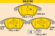 BA2195 Sada brzdových platničiek kotúčovej brzdy BARUM