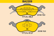 BA2209 Sada brzdových platničiek kotúčovej brzdy BARUM