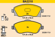 BA2210 Sada brzdových platničiek kotúčovej brzdy BARUM