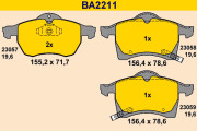 BA2211 Sada brzdových platničiek kotúčovej brzdy BARUM